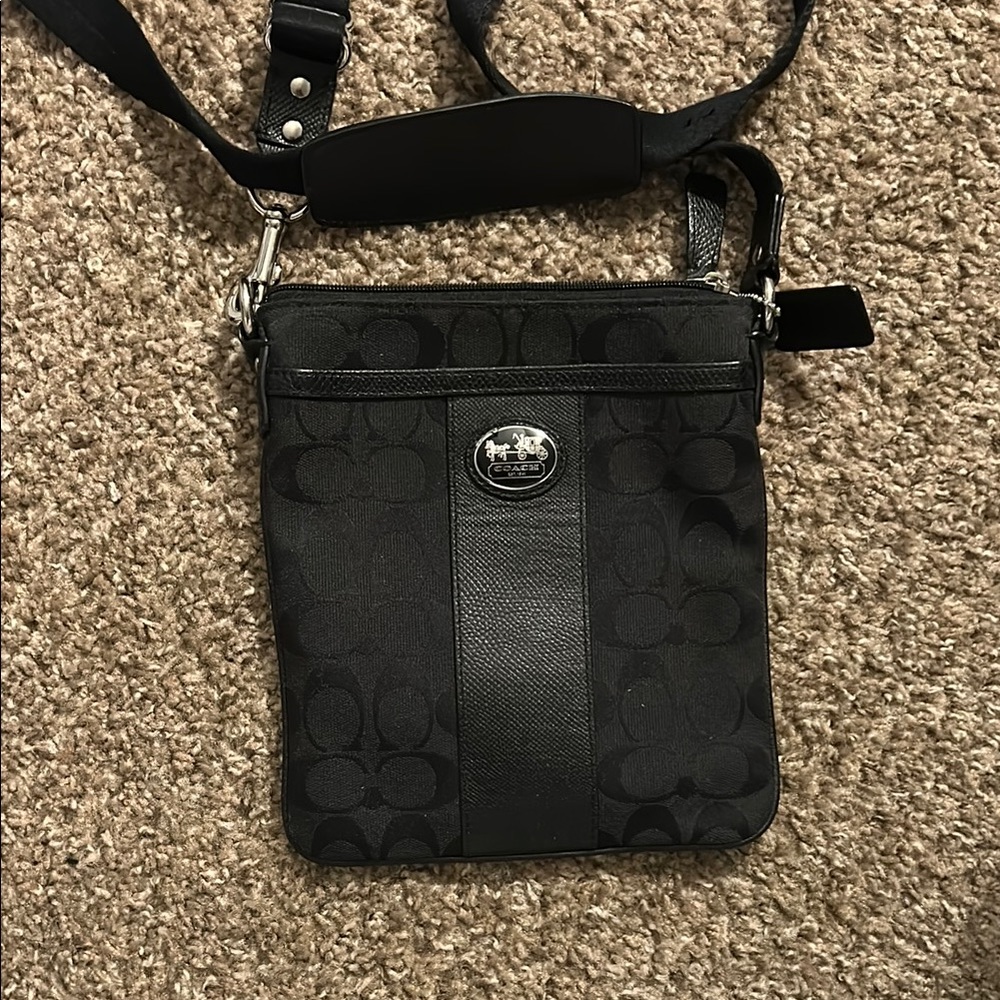 Coach Black Messenger Bag with Adjustable Strap